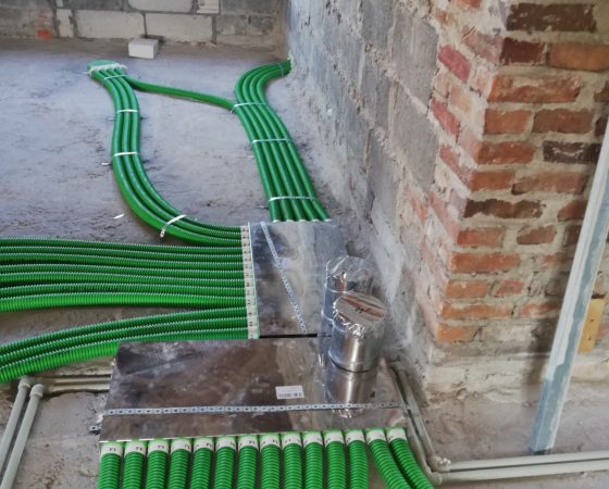 Montaż rekuperacji na systemie rozdzielaczowym pe-Flex w Duninowie